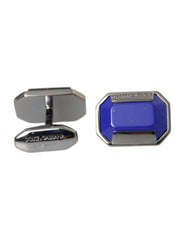 Dolce & Gabbana Silver Plated Brass Pin Crystal Cufflinks -   -  Dolce & Gabbana.