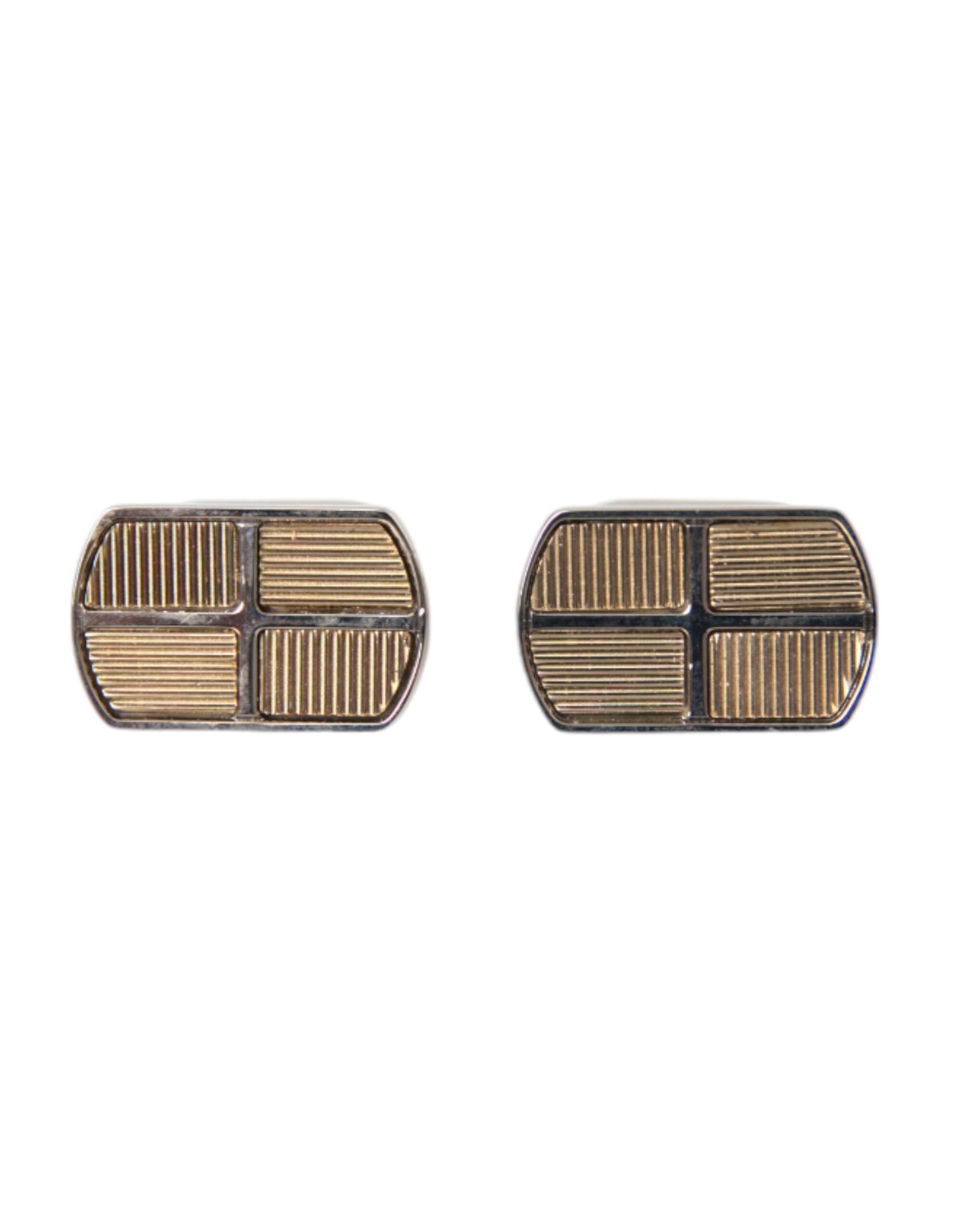 Dolce & Gabbana Silver Gold Plated Metal Brass Pin Cufflinks -   -  Dolce & Gabbana.