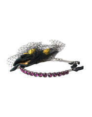 Dolce & Gabbana Black Lemons Sicily Purple Crystal Net Headband Diadem -   -  Dolce & Gabbana.