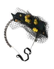 Dolce & Gabbana Black Lemons Sicily Purple Crystal Net Headband Diadem -   -  Dolce & Gabbana.