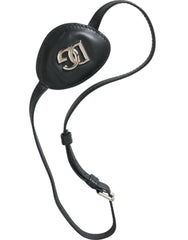 Dolce & Gabbana Black Calfskin Leather Metal DG Logo Eye Patch - - Dolce & Gabbana.