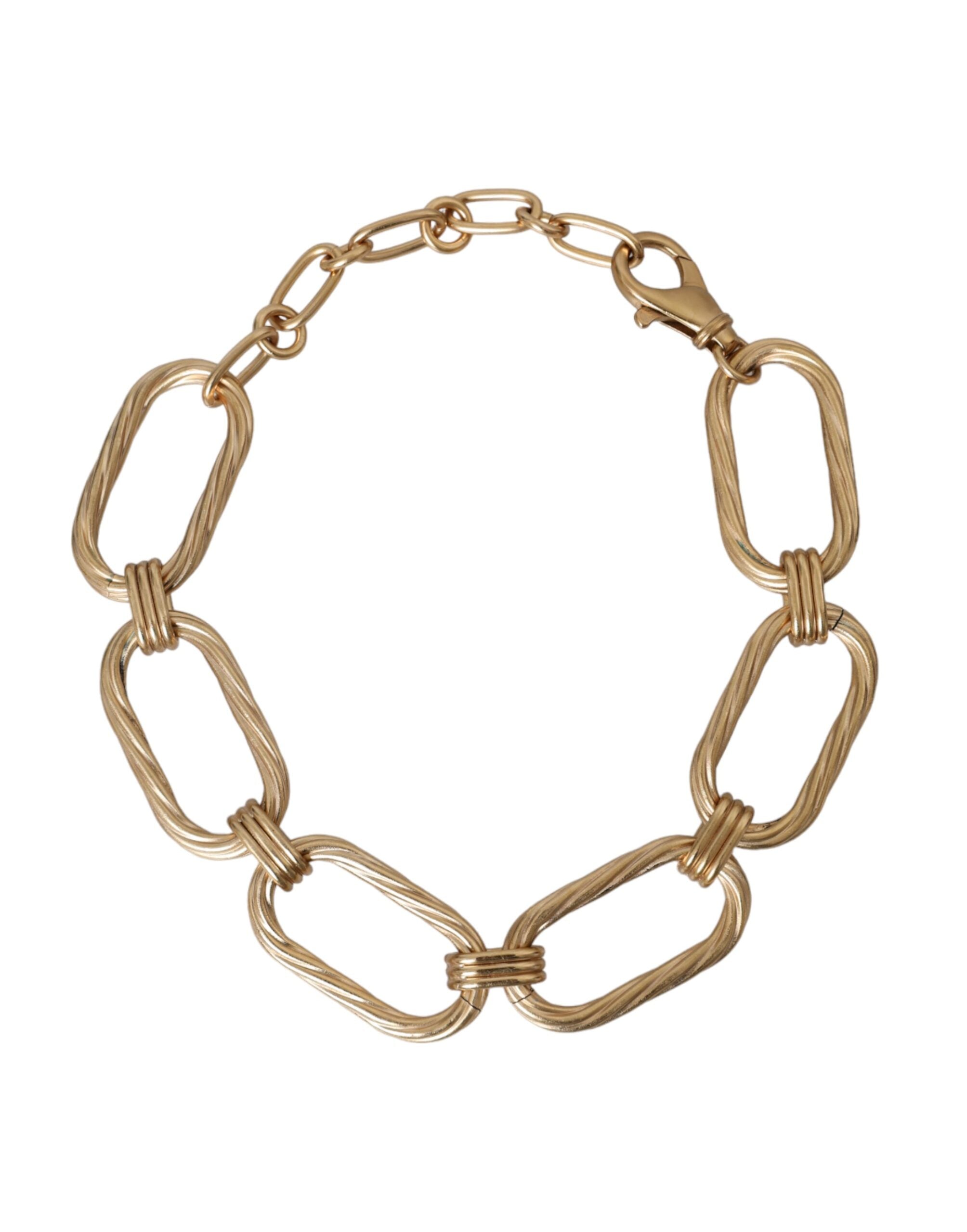 Dolce & Gabbana Gold Tone Brass Large Link Chain Jewelry Necklace -   -  Dolce & Gabbana. Dolce & Gabbana Gold Tone Brass Large Link Chain Jewelry Necklace -   -  Dolce & Gabbana.