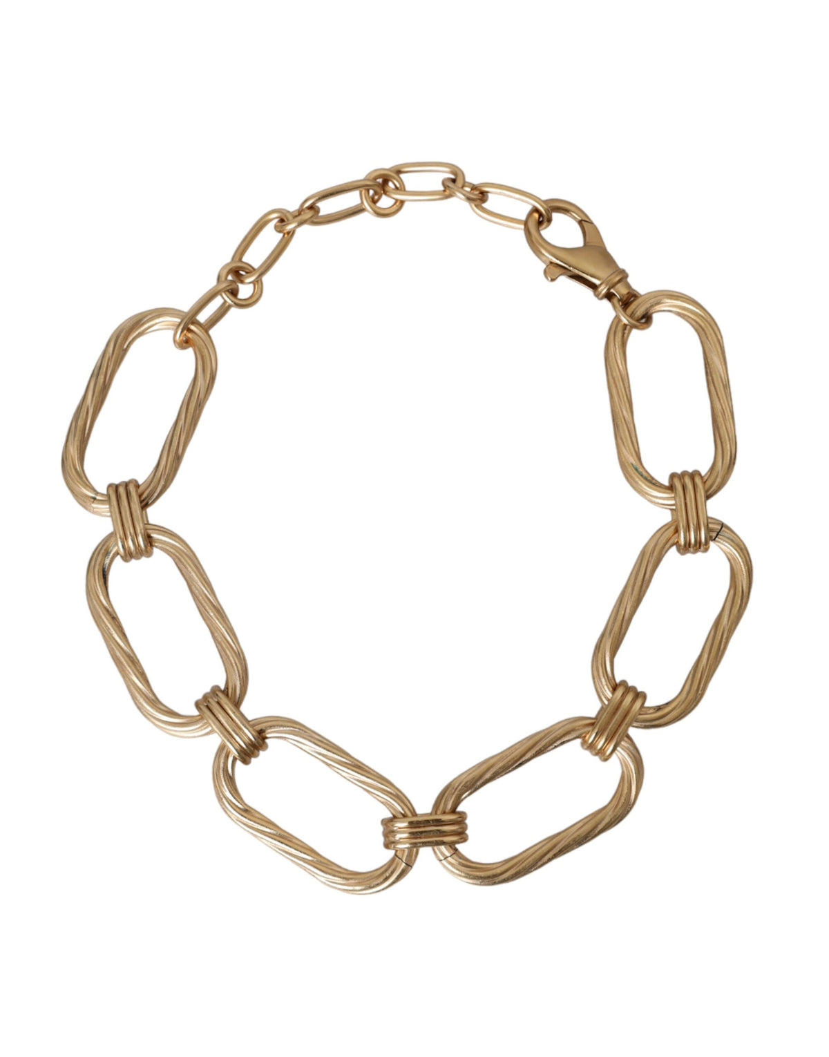 Dolce & Gabbana Gold Tone Brass Large Link Chain Jewelry Necklace -   -  Dolce & Gabbana.
