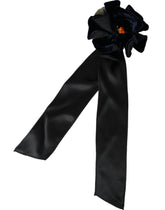Dolce & Gabbana Black Silk Gold Brass Floral Hair Pin Brooch -   -  Dolce & Gabbana.