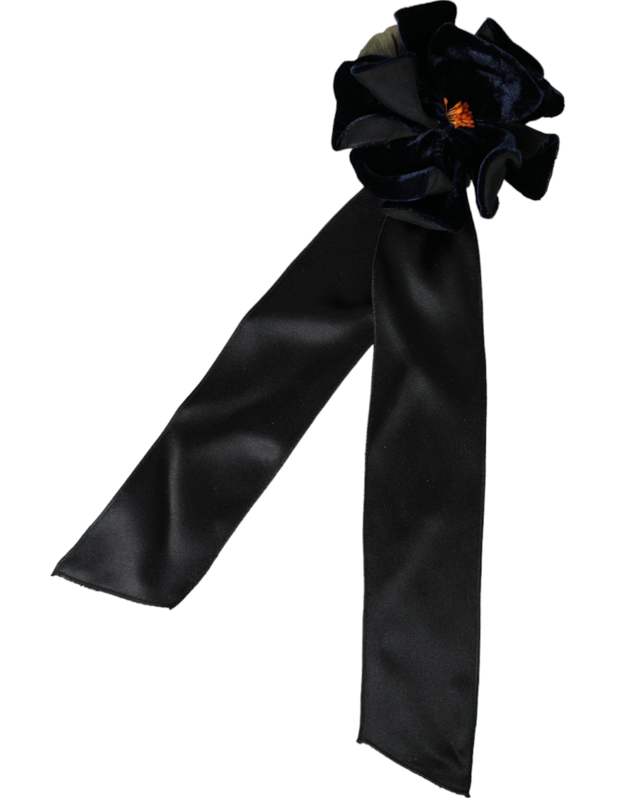 Dolce & Gabbana Black Silk Gold Brass Floral Hair Pin Brooch -   -  Dolce & Gabbana. Dolce & Gabbana Black Silk Gold Brass Floral Hair Pin Brooch -   -  Dolce & Gabbana.