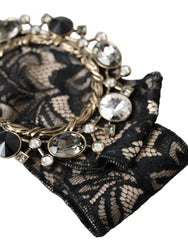 Dolce & Gabbana Black Lace Crystal Handmade Brooch Hair Pin -   -  Dolce & Gabbana.