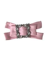 Dolce & Gabbana Pink Satin Crystal Jewelry Brooch Hair Pin -   -  Dolce & Gabbana.