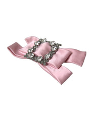 Dolce & Gabbana Pink Satin Crystal Jewelry Brooch Hair Pin -   -  Dolce & Gabbana.