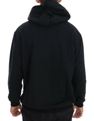 Daniele Alessandrini Black Gym Casual Hooded Cotton Sweater -   -  Daniele Alessandrini.