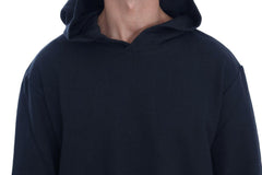 Daniele Alessandrini Black Gym Casual Hooded Cotton Sweater -   -  Daniele Alessandrini.
