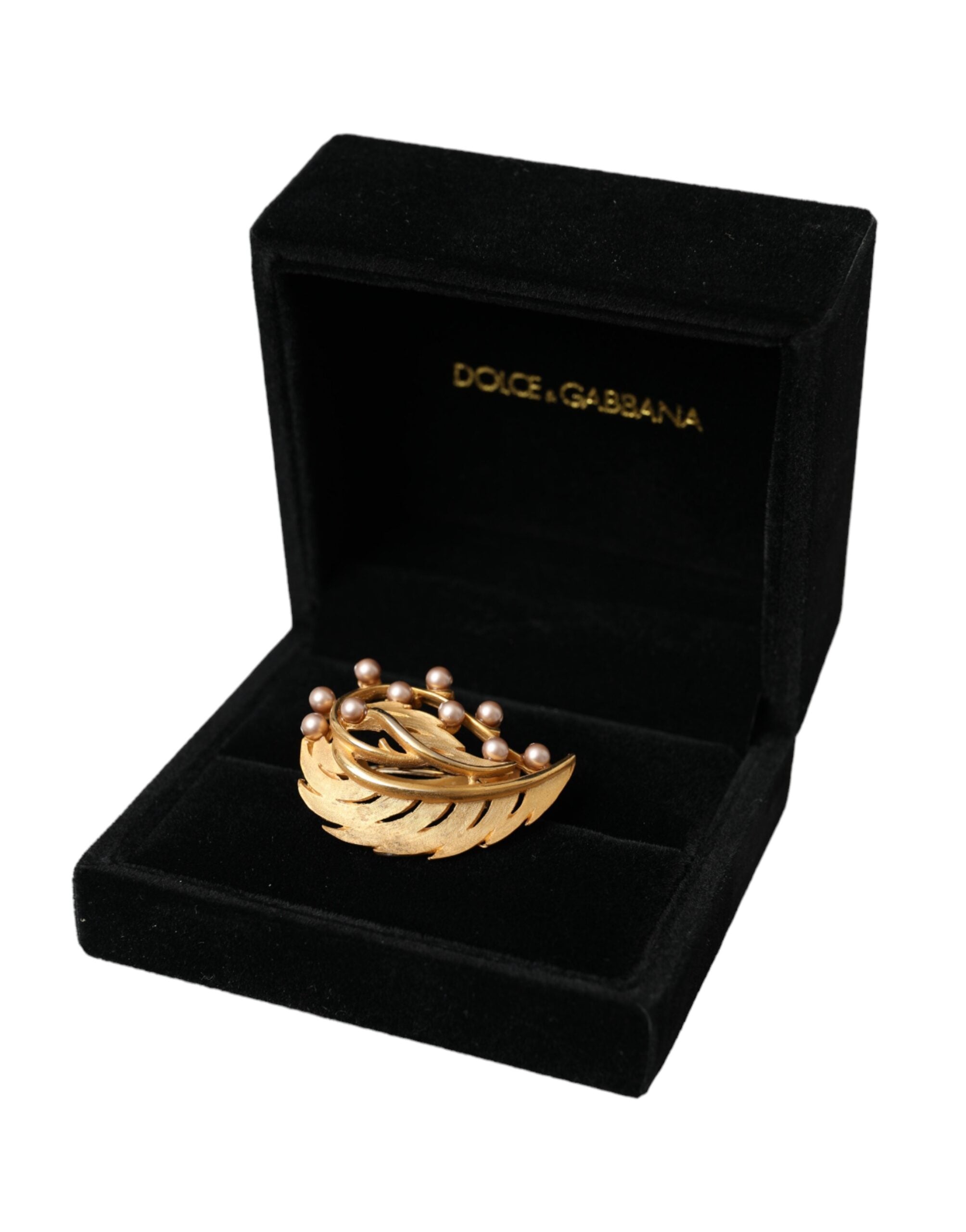 Dolce & Gabbana Gold Brass Leaf Embellished Jewelry Brooch Hair Pin -   -  Dolce & Gabbana. Dolce & Gabbana Gold Brass Leaf Embellished Jewelry Brooch Hair Pin -   -  Dolce & Gabbana.