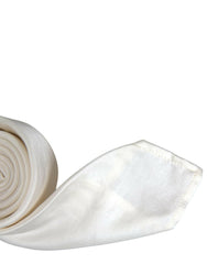 Dolce & Gabbana White Silk Blend Adjustable Tie Men -  Neckties, Men -  Dolce & Gabbana.