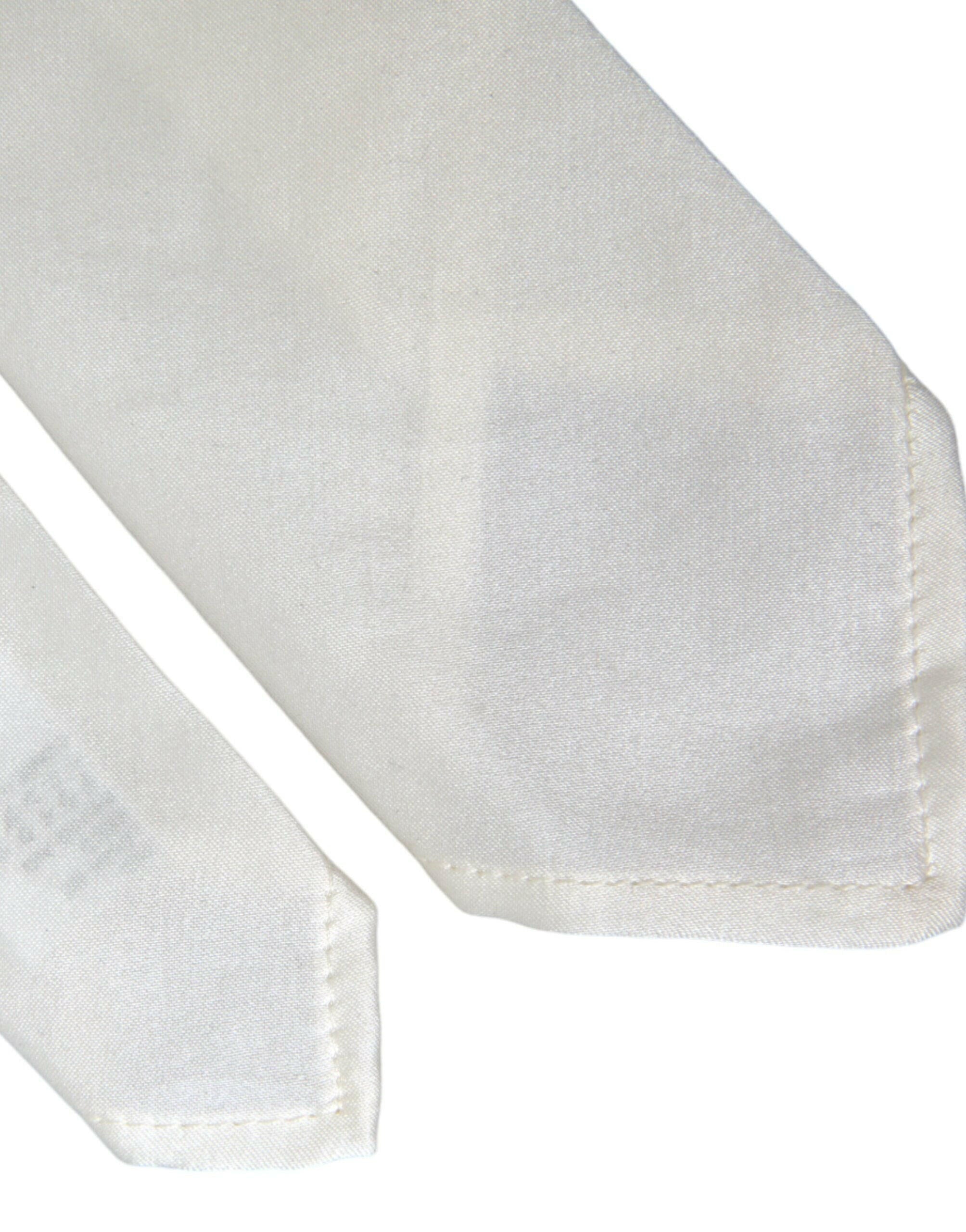 Dolce & Gabbana White Silk Blend Adjustable Tie Men -  Neckties, Men -  Dolce & Gabbana. Dolce & Gabbana White Silk Blend Adjustable Tie Men -  Neckties, Men -  Dolce & Gabbana.