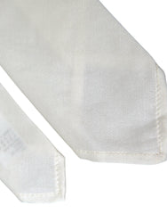 Dolce & Gabbana White Silk Blend Adjustable Tie Men -  Neckties, Men -  Dolce & Gabbana.