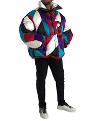Dolce & Gabbana Multicolor Logo Windbreaker Puffer Jacket -   -  Dolce & Gabbana.