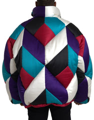 Dolce & Gabbana Multicolor Logo Windbreaker Puffer Jacket -   -  Dolce & Gabbana.