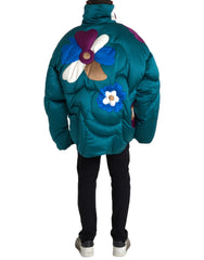 Dolce & Gabbana Multicolor Floral Windbreaker Puffer Jacket -   -  Dolce & Gabbana.