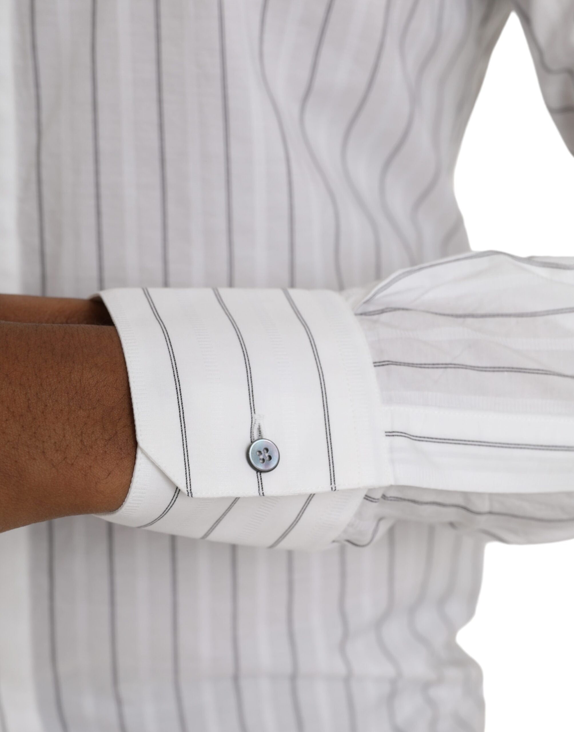 Dolce & Gabbana Black White Striped Formal Dress GOLD Shirt -   -  Dolce & Gabbana. Dolce & Gabbana Black White Striped Formal Dress GOLD Shirt -   -  Dolce & Gabbana.