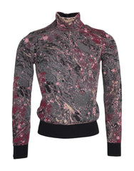 Dolce & Gabbana Multicolor Graphic Turtle Neck Men Sweater -   -  Dolce & Gabbana.