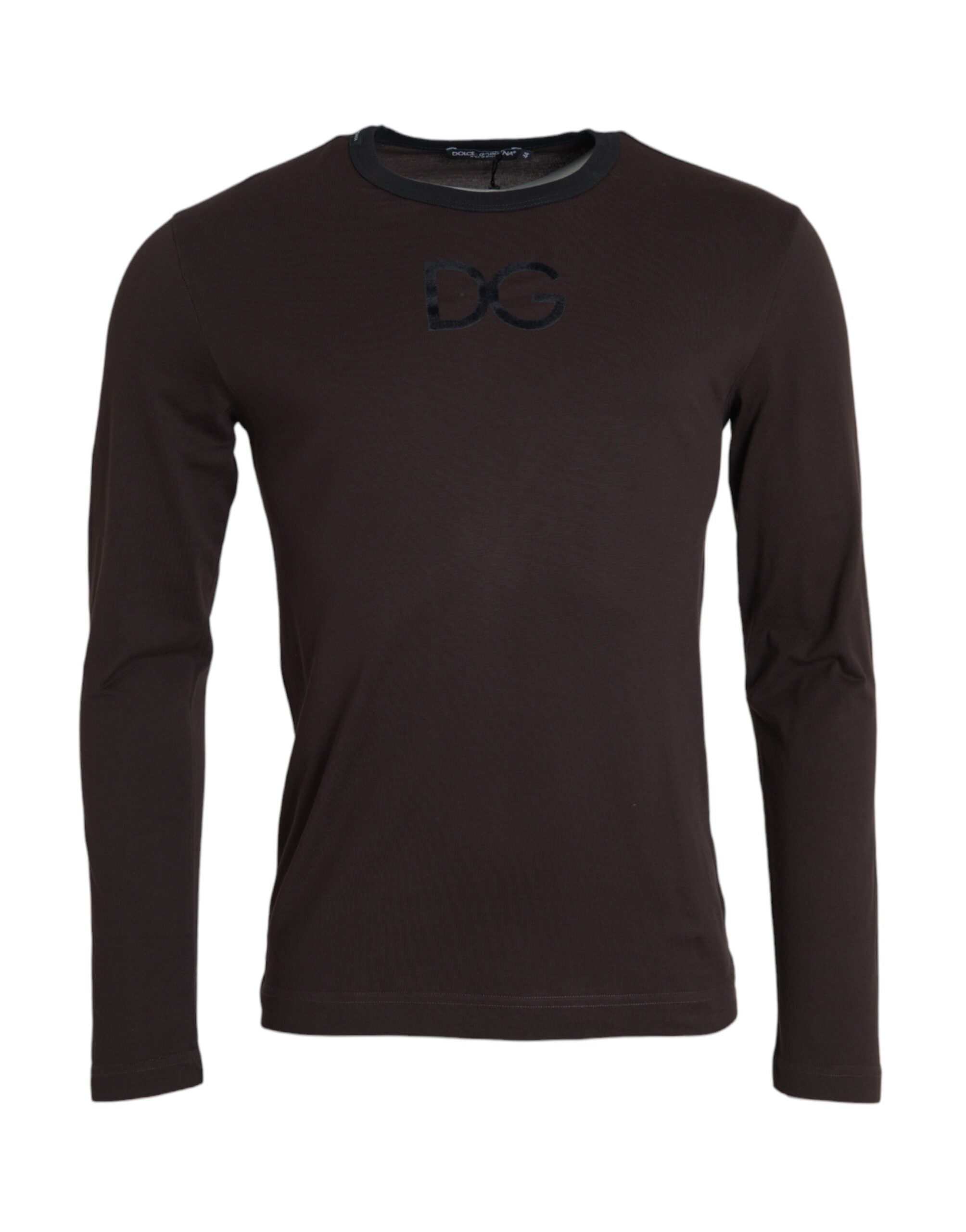 Dolce & Gabbana Brown DG Logo Crewneck Pullover Sweater -   -  Dolce & Gabbana.