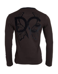 Dolce & Gabbana Brown DG Logo Crewneck Pullover Sweater -   -  Dolce & Gabbana.