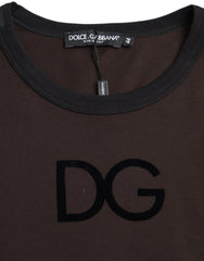 Dolce & Gabbana Brown DG Logo Crewneck Pullover Sweater -   -  Dolce & Gabbana.
