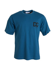 Dolce & Gabbana Blue Logo Round Neck Short Sleeves T-shirt -   -  Dolce & Gabbana.