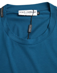 Dolce & Gabbana Blue Logo Round Neck Short Sleeves T-shirt -   -  Dolce & Gabbana.