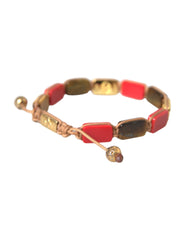 Nialaya CZ Tiger Eye Red Coral 925 Silver Men Bracelet -   -  Nialaya.