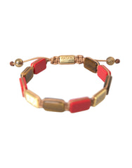 Nialaya CZ Tiger Eye Red Coral 925 Silver Men Bracelet -   -  Nialaya.