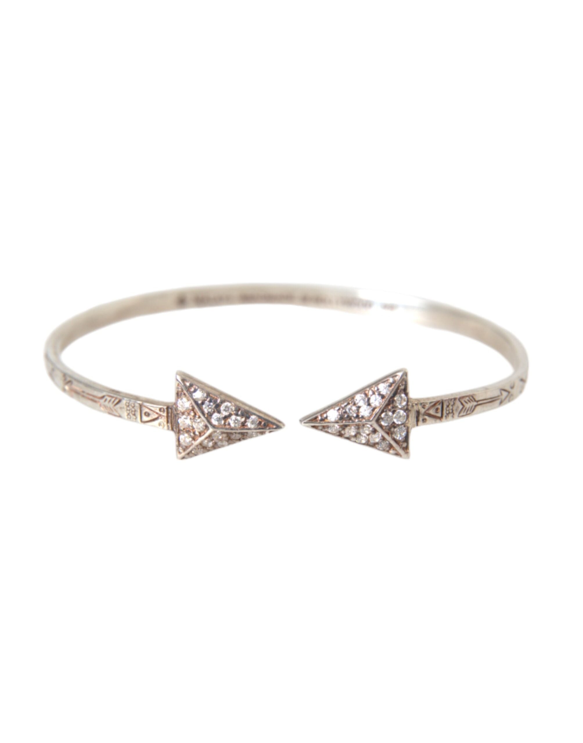 Nialaya Arrow Crystal 925 Silver Bangle Bracelet Women -   -  Nialaya.