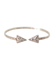 Nialaya Arrow Crystal 925 Silver Bangle Bracelet Women -   -  Nialaya.