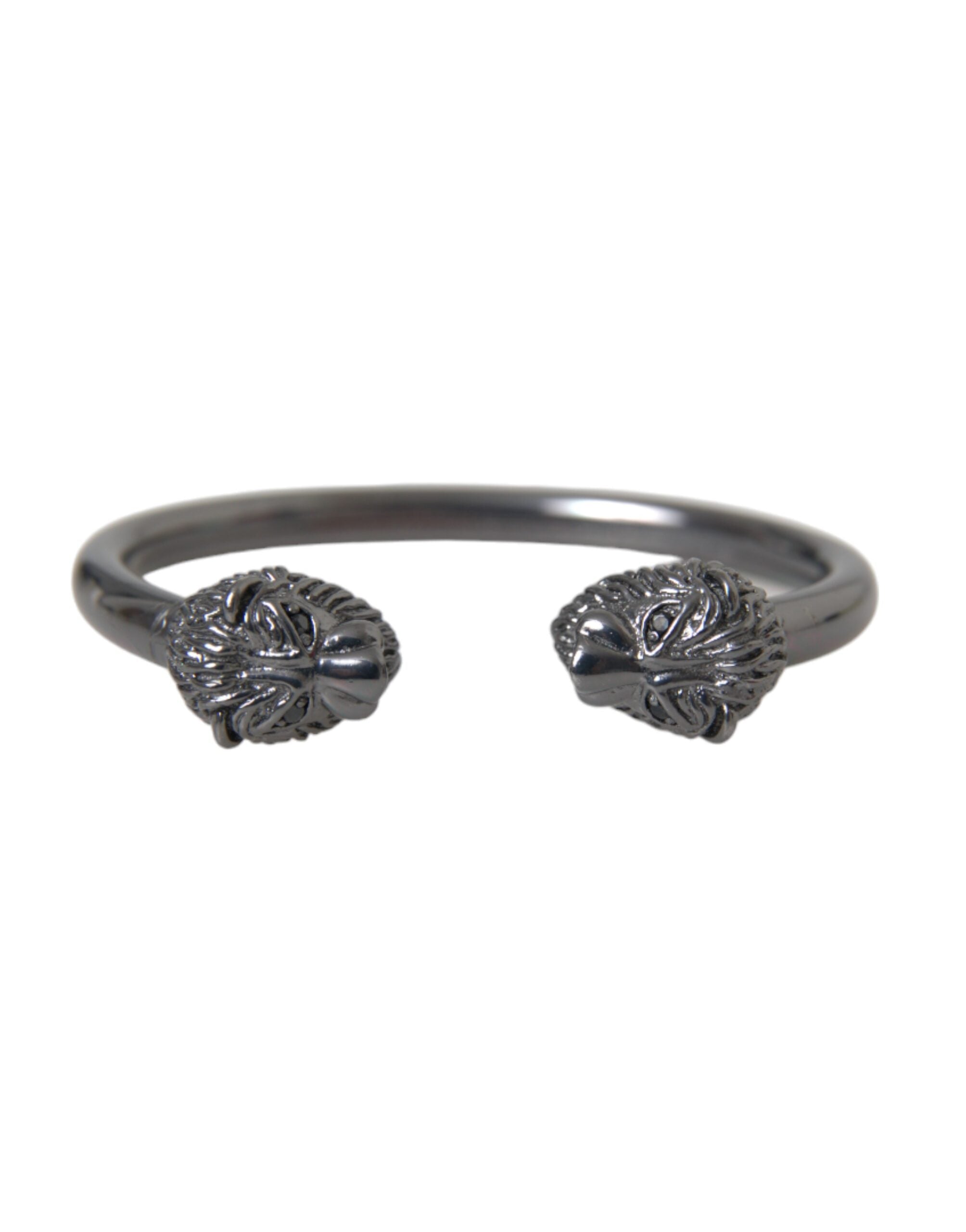 Nialaya Black Rhodium Lion Bangle Bracelet Women -   -  Nialaya.