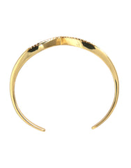 Nialaya Arched Wing Cuff Skyfall Gold CZ 925 Bracelet - - Nialaya.