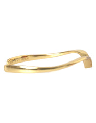 Nialaya Arched Wing Cuff Skyfall Gold CZ 925 Bracelet - - Nialaya.