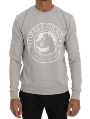 Frankie Morello Gray Cotton Crewneck Pullover Sweater -   -  Frankie Morello.