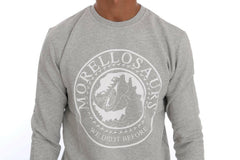 Frankie Morello Gray Cotton Crewneck Pullover Sweater -   -  Frankie Morello.