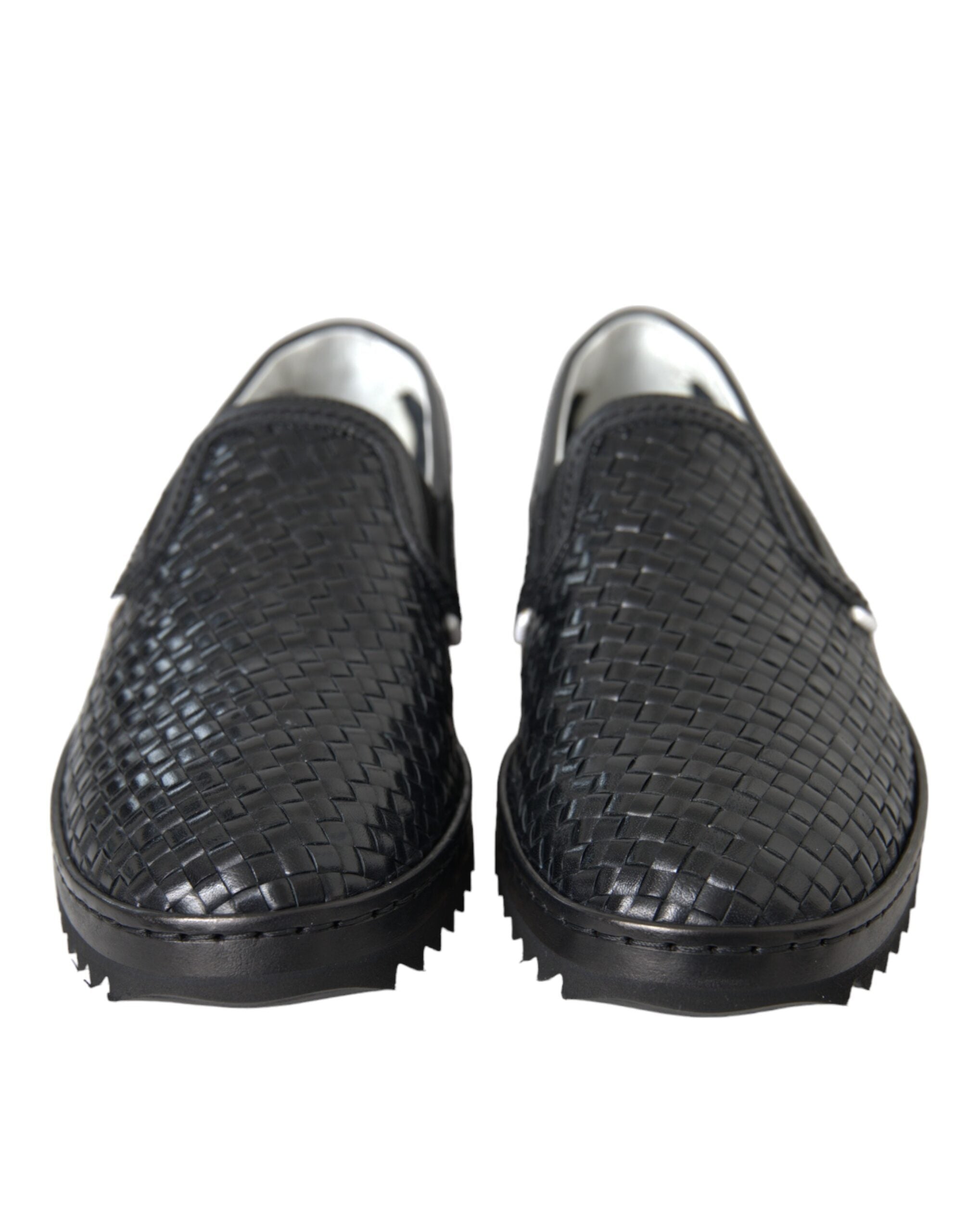Dolce & Gabbana Black Woven Buffalo Leather Men Loafers Shoes -   -  Dolce & Gabbana. Dolce & Gabbana Black Woven Buffalo Leather Men Loafers Shoes -   -  Dolce & Gabbana.