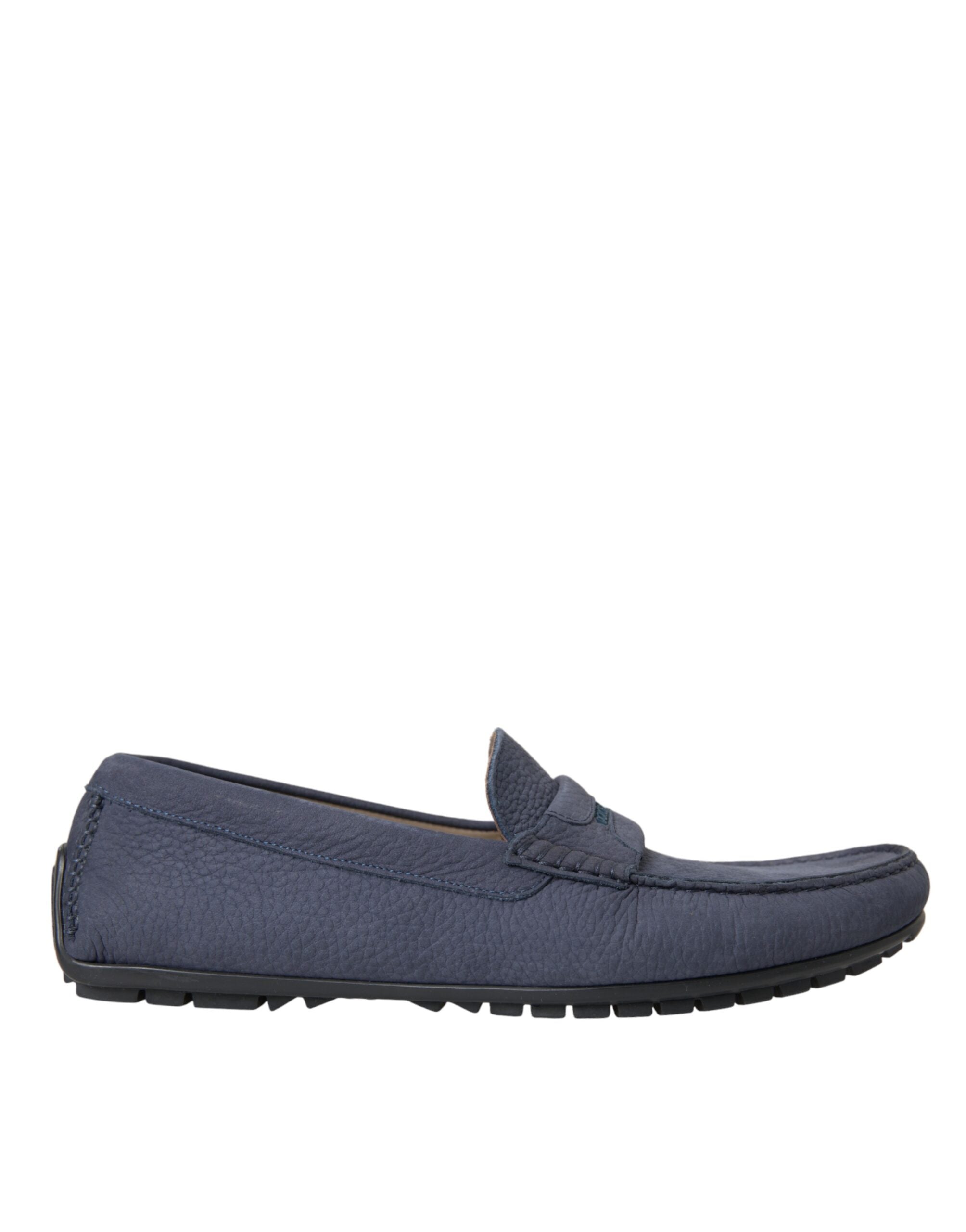 Dolce & Gabbana Blue Calf Leather Slip On Moccasin Shoes -   -  Dolce & Gabbana.