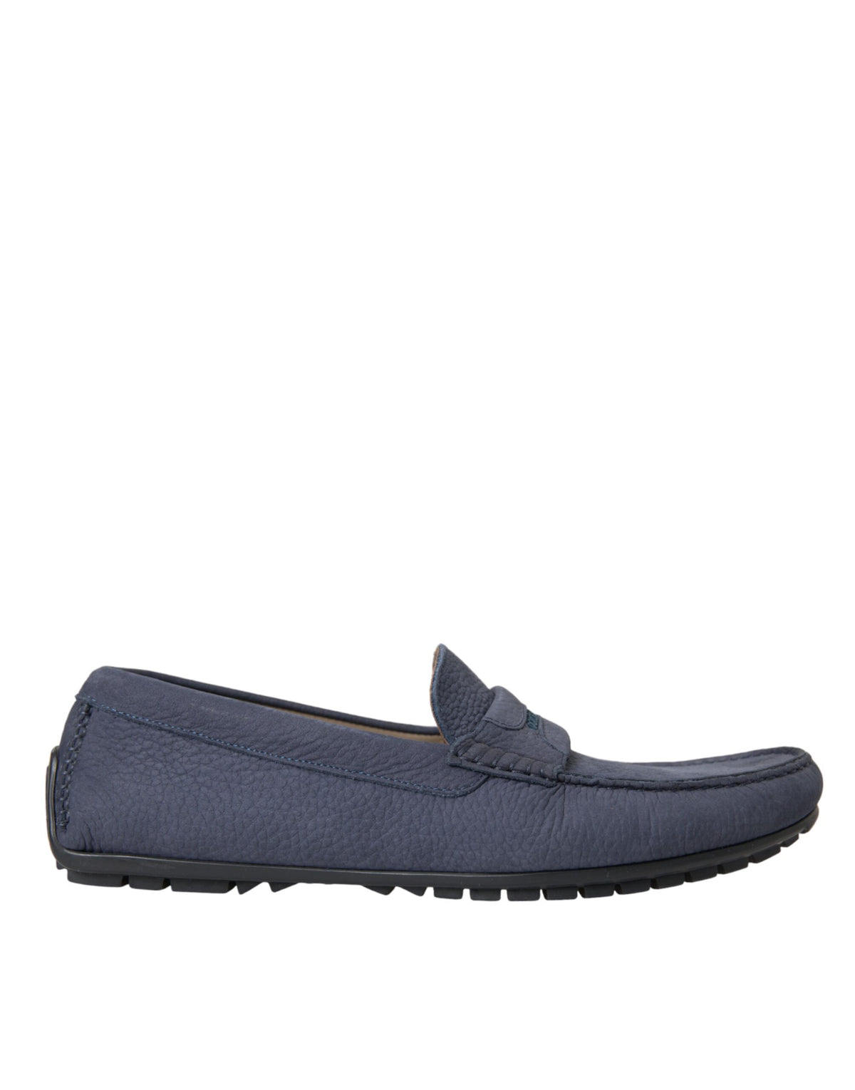 Dolce & Gabbana Blue Calf Leather Slip On Moccasin Shoes -   -  Dolce & Gabbana.