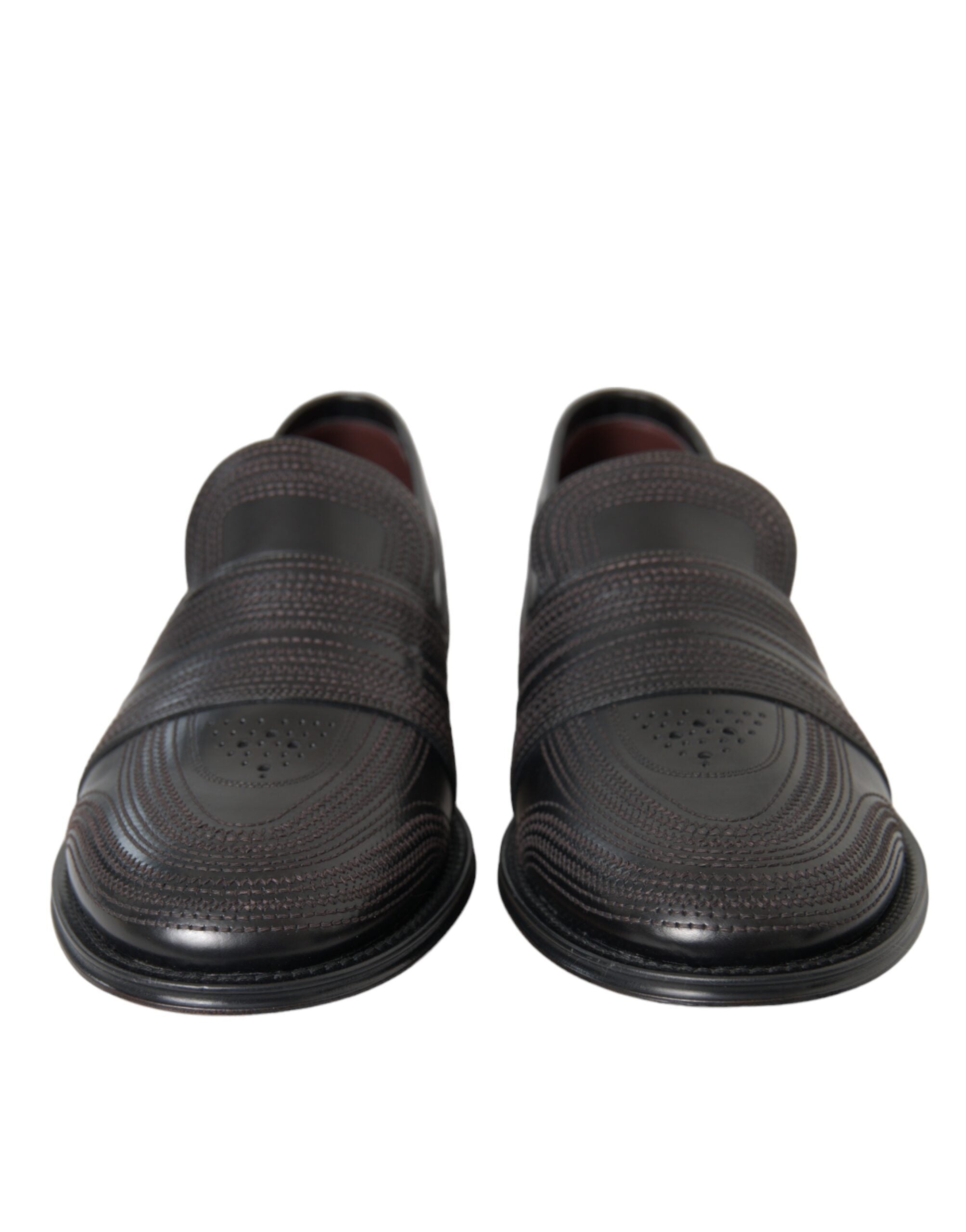 Dolce & Gabbana Black Brown Leather Loafer Men Dress Shoes -   -  Dolce & Gabbana. Dolce & Gabbana Black Brown Leather Loafer Men Dress Shoes -   -  Dolce & Gabbana.