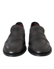 Dolce & Gabbana Black Brown Leather Loafer Men Dress Shoes -   -  Dolce & Gabbana.