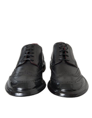 Dolce & Gabbana Black Leather Oxford Wingtip Formal Men Shoes -   -  Dolce & Gabbana.