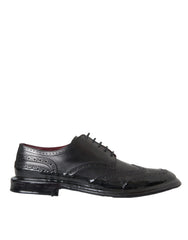 Dolce & Gabbana Black Leather Oxford Wingtip Formal Men Shoes -   -  Dolce & Gabbana.