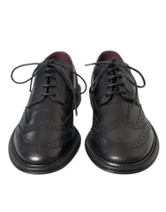Dolce & Gabbana Black Leather Oxford Wingtip Formal Men Shoes -   -  Dolce & Gabbana.