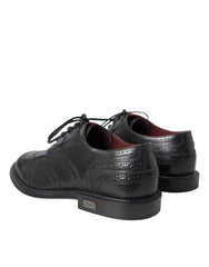 Dolce & Gabbana Black Leather Oxford Wingtip Formal Men Shoes -   -  Dolce & Gabbana.