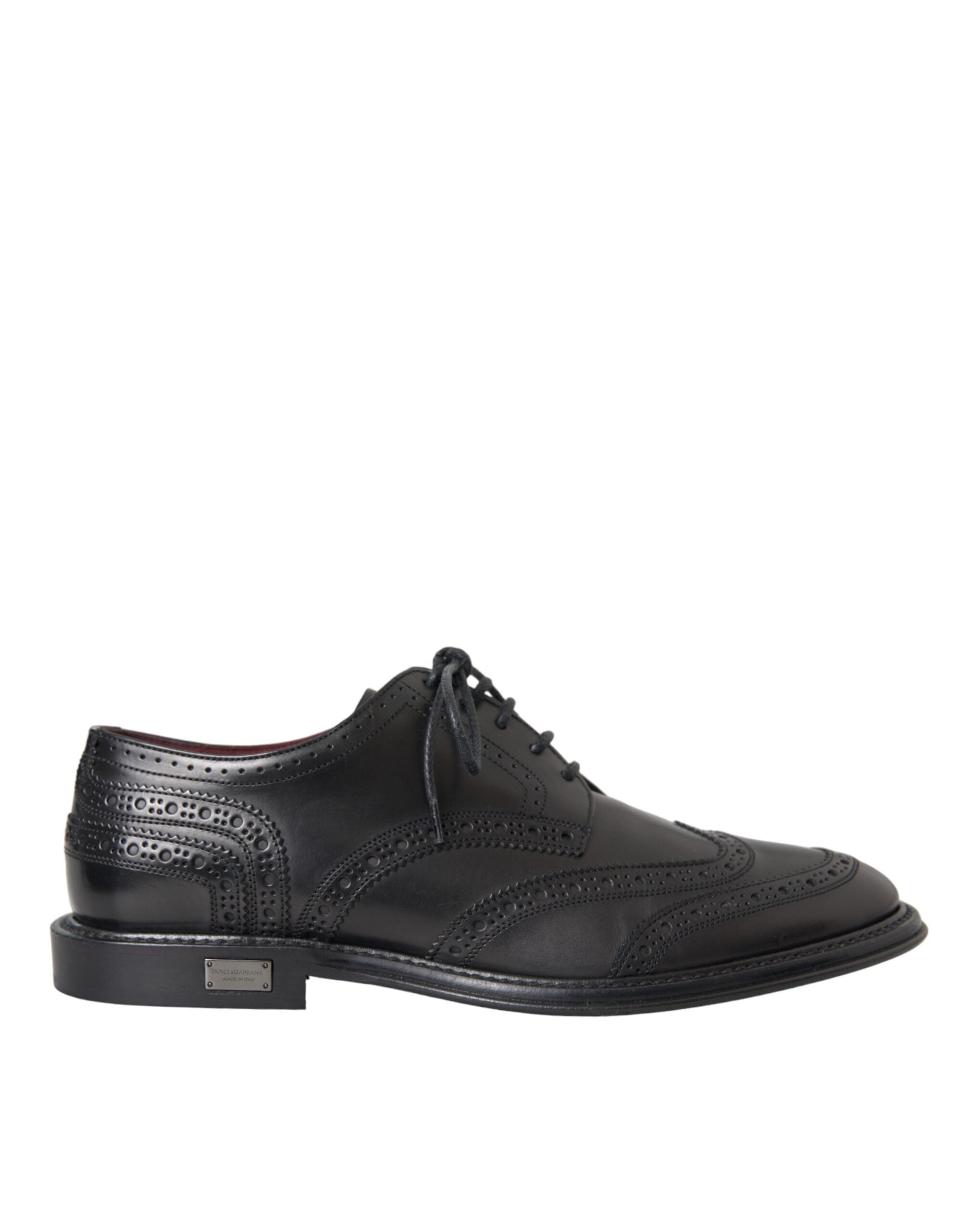 Dolce & Gabbana Black Leather Oxford Wingtip Formal Men Shoes -   -  Dolce & Gabbana.