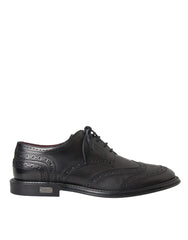 Dolce & Gabbana Black Leather Oxford Wingtip Formal Men Shoes -   -  Dolce & Gabbana.