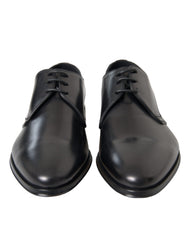 Dolce & Gabbana Black Leather Derby Formal Dress Men Shoes -   -  Dolce & Gabbana.