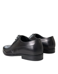 Dolce & Gabbana Black Leather Derby Formal Dress Men Shoes -   -  Dolce & Gabbana.